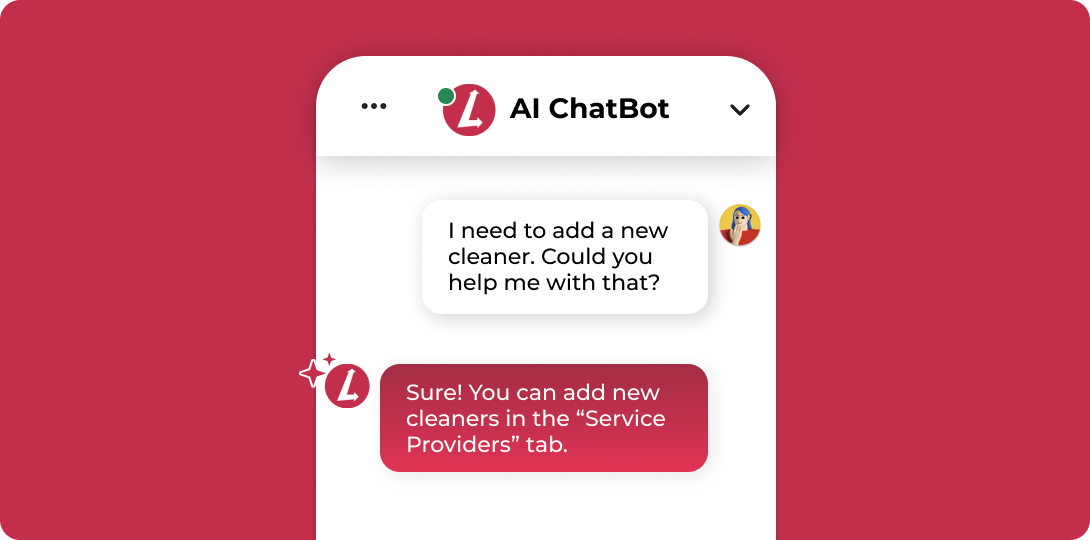 A conversation window between two characters. One character is asking for help with the app.