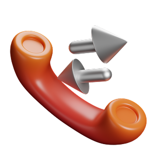 red phone with arrows pointing opposite directions.